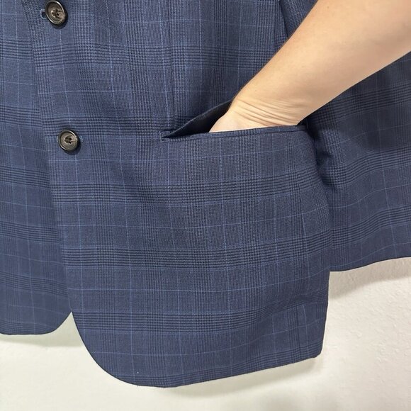 Lauren Ralph Lauren Single Breasted Mens Blazer Sports Coat 38R? Blue Plaid Work - Picture 6 of 12